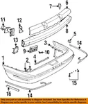 Gm Oem 97-99 Lesabre Rear Bumper Components-nameplate 25641040. Fixed Price $46.38.