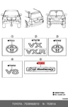 Genuine Oe Emblem, 7538960010 For Toyota 75389-60010. Fixed Price $26.00.