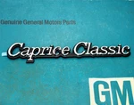 Real Gm Nos 77 85 Caprice Classic Roof & Fender Emblem Sail Panel. Fixed Price $59.95.
