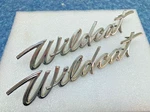 1964 Buick Wildcat 2 Chrome Metal Scripts/emblems 4894106 9-3/8" Original Vg. Fixed Price $59.75.