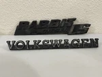 Vw MK1 Rabbit Rear Trunk Diesel Ls & Volkswagen Emblem 175 853 687. Fixed Price $80.00.