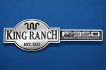 "F-350 King Ranch" Brand New Oem Emblem Tailgate F350 2009-2012# 3C3Z-9942528-GA. Fixed Price $139.99.