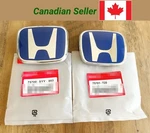 2X Blue Jdm Honda Front Grill And Rear Trunk Emblems Badges Fit 2022 11TH Civic. Fixed Price $47.00.