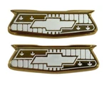 Chevy Bel Crest Emblems 1957 Chevrolet New Pair. Fixed Price $34.95.