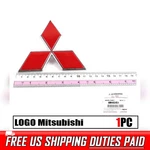For Mitsubishi Strada L200 Front Grille Logo Emblem Red Chrome Edge 115 Mm.. Fixed Price $41.96.