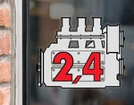 70-73 Vintage Porsche 911 914-6 Flat Six Engine 2.4L Inside Window Cling Decal. Fixed Price $35.00.