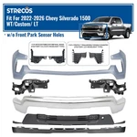 Front Bumper Cover For 2022-2026 Chevy Silverado 1500 W/bracket W/o Park Sensors. Fixed Price $708.99.