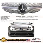 W209 03-09 All-chrome Grille Style Emblem CLK320 CLK55 CLK500 Silver. Fixed Price $159.00.