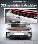 New Genuine Porsche GT3 Script Rear Badge Black 992-853-675-G-OK1. Fixed Price $234.78.