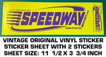 Speedway Motors Shop - Vintage Original Vinyl Decal Sticker Sheet Racing. Fixed Price $8.75.