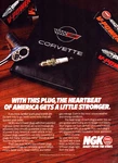 Ngk Spark Corvette Heartbeat Of America V-power Plugs Vintage Print Ad 1990. Fixed Price $10.50.