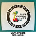 428 Super Cobra Jet Drag Pack Vintage Racing Decal Sticker-mustang Cougar. Fixed Price $7.28.