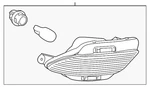 Genuine Lexus 2010-2015 Marker Lamp Assembly 81490-0E010. Fixed Price $142.77.