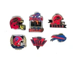Buffalo Bills Helmets, Skyline, Old Logos, & More Nfl Football 6 Pin Set. Fixed Price $25.99.