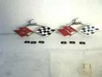 (2) Chevrolet 1958 Impala Cross Flags Quarter Panel Emblems B136000 Oe# 4722651. Fixed Price $49.99.