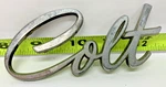 Used Oem Mopar Fender Emblem Badge W/pins 028718 1974-1979 Dodge Colt (683). Fixed Price $29.95.
