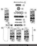 21-24 Jeep Wrangler Gladiator Fender Nameplate Gray Blue Factory Mopar New Oem. Fixed Price $90.91.