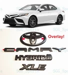 2018 - 2024 Toyota Camry Hybrid Xle Black Out Emblem Badge Letters Overlay Kit. Fixed Price $69.80.