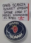 Saab Scania Bonnet Emblem Badge Logo Car 3" Model 2000002038 Fl 18982 Read. Fixed Price $27.92.