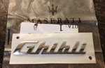 2014-16 Maserati Script "ghibli" Emblem Chrome 670008315. Fixed Price $59.00.