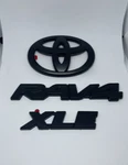 3PCS 2019 2021 Toyota RAV4 Xle Black Out Emblem Overlay Kit (PT948-42194-02). Fixed Price $55.90.