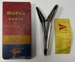 New Old Stock Quarter Panel Ornament For 1960 Plymouth Models Mopar #2084564. Fixed Price $160.00.