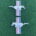 1964 1968 Ford Mustang Oem Fender Emblem / Badge Set Of C4ZB-16C228-B #2E-12. Fixed Price $23.99.