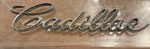 Vintage Cadillac Script Emblem Measures 7.5 Inches Long By Approximately 2. Fixed Price $49.00.