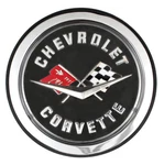 1962 Corvette Rear Emblem Assembly Black Back Plate Silver Made In The Usa. Fixed Price $156.95.