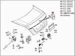 Genuine Mercedes C216 W216 Coupe On Rear Lid Star 2167580058. Fixed Price $31.87.