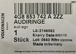 4G8 853 742 2ZZ Audi Rear Hatch/decklid Emblem New. Fixed Price $60.00.