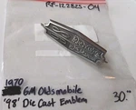 Original 1970 Gm Oldsmobile Front End Panel Center '98' Emblem Ornament. Fixed Price $30.00.