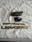 Subaru Levorg Gold Emblem Set, Used, Rear & Front Sti Grill Badges. Fixed Price $126.94.