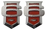 New 6-CYLINDER Front Fender Shield Emblem Pair / For 1962-64 Chevy Nova 3018. Fixed Price $91.99.