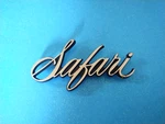 1971-1975 Pontiac Safari Wagon Silver And Black Rear Gate Emblem. Fixed Price $24.00.