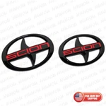 12-16 Scion Frs Fr-s Front & Rear Gloss Black Red Badge Nameplate Logo Emblem. Fixed Price $21.99.