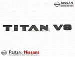 Nissan 2016+ Titan V8 Side Emblem Midnight Edition Black. Fixed Price $136.56.