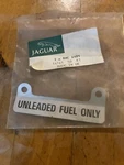 New Nos BAC6481 Unleaded Fuel Only Emblem 1976-1991 V-12 Xjs VIN139052-179736. Fixed Price $24.95.