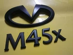 Infiniti M45X Black Lettering Emblem With Logo. Fixed Price $26.50.