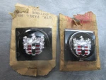 1953 Dodge Mayfair 2 Door Ht Quarter Belt Roof Sail Emblem Pair Nos. Fixed Price $199.95.