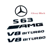 S63 Sedan Amg V8 Biturbo Rear Star Emblem Black Badge Combo Set For W221. Fixed Price $60.99.