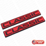 2PCS Fit Dodge Ram "classic" Front Door Emblem Nameplate Badge Black Red. Fixed Price $19.99.