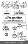 Genuine Oe Emblem, 7544560020 For Toyota 75445-60020. Fixed Price $27.10.
