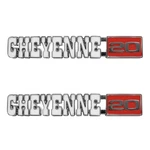 Trim Parts 9722 1971-1972 Chevrolet Truck Cheyenne Front Fender Emblem Set Usa. Fixed Price $79.98.