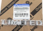 Genuine Oem Mopar Jeep 68241037AA "limited" Rear Nameplate 15-21 Grand Cherokee. Fixed Price $92.61.
