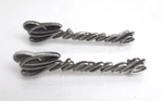 1969 1970 Mustang Coupe Original Lh+rh Roof Rear Side 'grande' Emblems. Fixed Price $99.00.