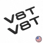 2X Audi Gloss Black V8T Side Fender Marker Letter Badge Emblem Logo Sport. Fixed Price $21.99.