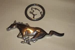 Ford Mustang Chrome Running Horse & Cougar Grille Emblem Set Of 2. Fixed Price $9.99.