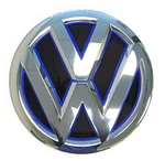 Genuine Oem Vw Emblem Jetta-hybrid 2015-2016, Front Grille Badge With Blue Trim. Fixed Price $69.95.