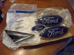 Lot Of 4 Blue/black & Chrome Ford Emblems/trim Various Part Number, All New. Fixed Price $63.99.